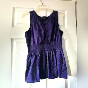 Banana Republic Purple Dressy Tank top Women's Size Petite Large